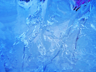 Colorful ice. Abstract ice texture. Nature background.