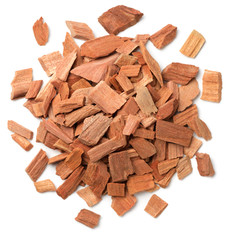 close up of sandalwood isolatd on the white background