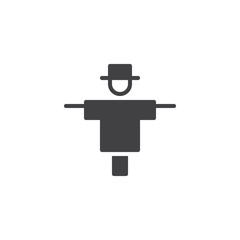 Scarecrow icon vector, filled flat sign, solid pictogram isolated on white. Dummy symbol, logo illustration.