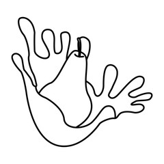 Obraz premium Pear milk splash icon vector illustration graphic design