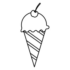 Ice cream cone icon vector illustration graphic design