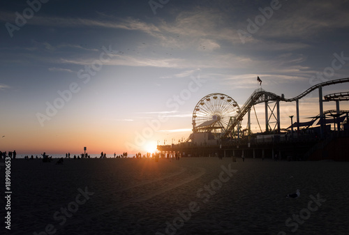 Plage De Santa Monica à Los Angeles Stock Photo And Royalty