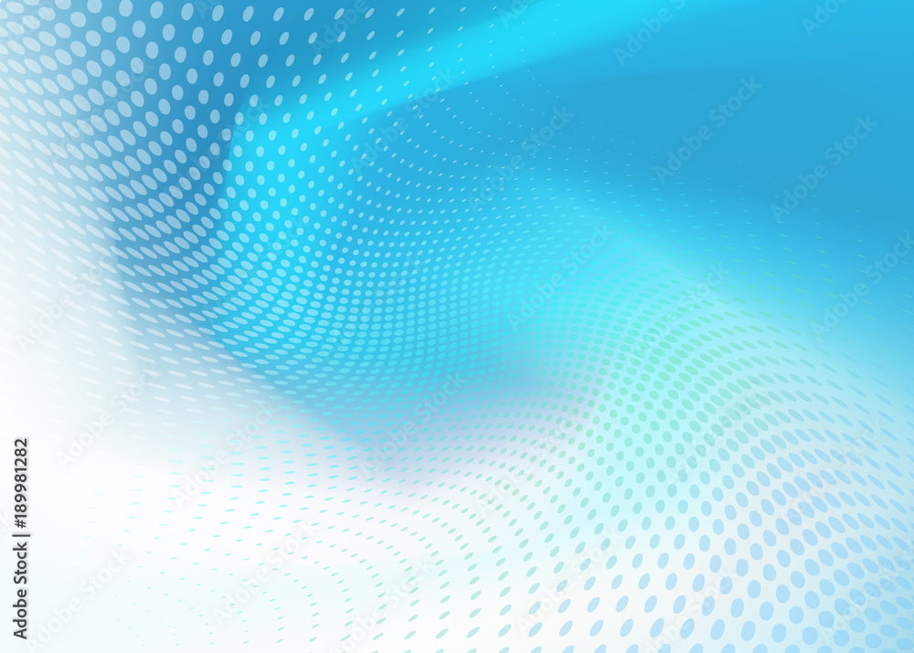 Poster creative soft abstract cool blue dot swirl design on random same color background template perfect f