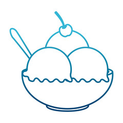 Ice cream bowl icon vector illustration graphic design
