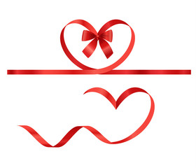 Valentines Day elements. Vector ribbons