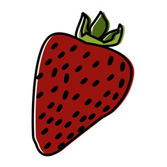 Strawberry fruit symbol icon vector illustration graphic design