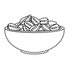 Oat flakes bowl icon vector illustration graphic design