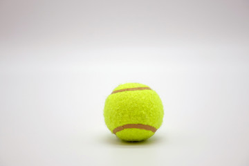 Tennis ball on white background.