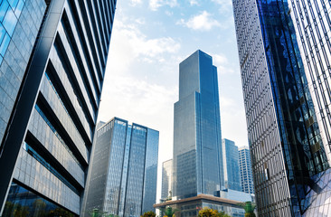 Naklejka premium City commercial buildings