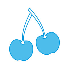 Cherries sweet fruit icon vector illustration graphic design