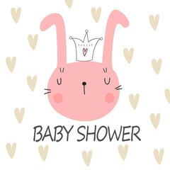 Obraz premium Baby shower poster