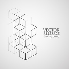 Vector illustration abstract geometry cube