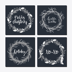 Cute hipster wreaths