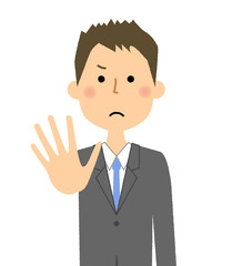 ビジネスマン　制止