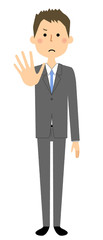 ビジネスマン　制止