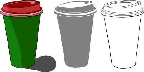 Hand Drawn Coffee Pots with 3 different format