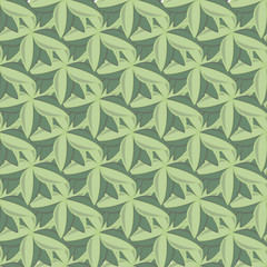 Abstract pattern of leaves, style flat. Beautiful vector illustration.