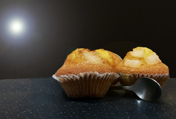 cupcakes and teaspoon