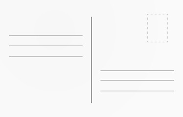 Simple blank travel card illustration for design
