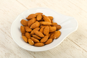 Almond in the bowl