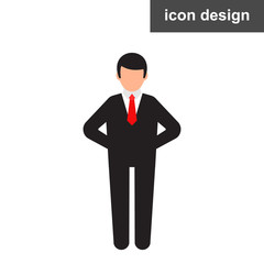 Obraz na płótnie Canvas Businessman in suit icon