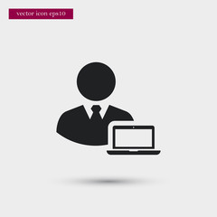 User icon simple vector sign