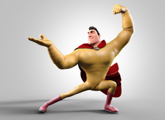 3d character of hero - 3d rendering