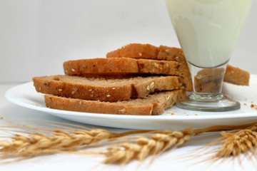 Fresh bread on the table