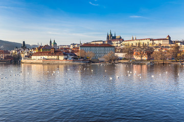 Fototapeta na wymiar Panoramic View Of Prague - Czech Republic, Europe