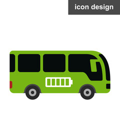 Eco energy bus vector icon