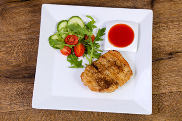 Grilled pork with sauce
