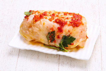 Stuffe cabbage with meat
