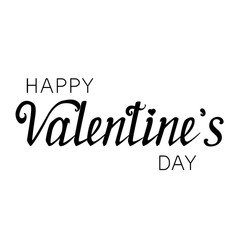 The inscription of a happy Valentine's Day