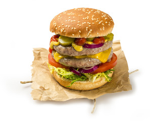 Hamburguesa doble con queso