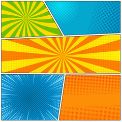 Obraz premium Comic book colorful blank background