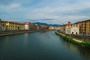 Fototapeta na wymiar Pisa, Italy River View