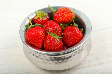 Strawberry in the bowl