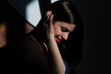 Sexy young woman posing in a natural lighting