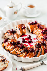 Cherry and Chocolate Braided Wreath