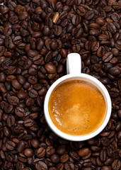 white cup of coffee, 12 oclock