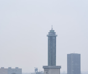 Fototapeta na wymiar Ostrava city with new city hall, the highest block and gridaw