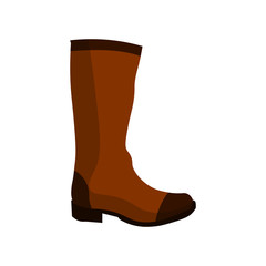 Boots icon hight leather on a white background vector illustration eps10