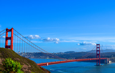 Ausblick auf die Golden Gate Bridge in San Francisco, Marin Headlands, San Francisco im...