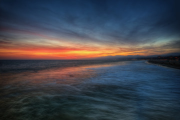 Fototapeta na wymiar Santa Monica Pier Sunset