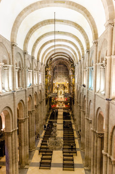 Santiago de Compostela Cathedral. Interior view from tribune