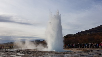 islande geysir paysage nature