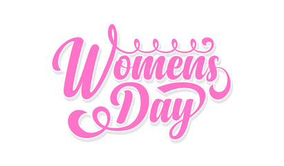 Womens day. Calligraphic text