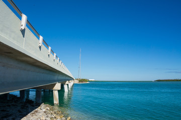 USA, Florida, Highway bridge over the ocean of florida keys - Overseas Highway