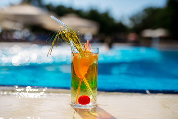 cocktail against pool
