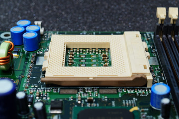Close up of electronic circuit board